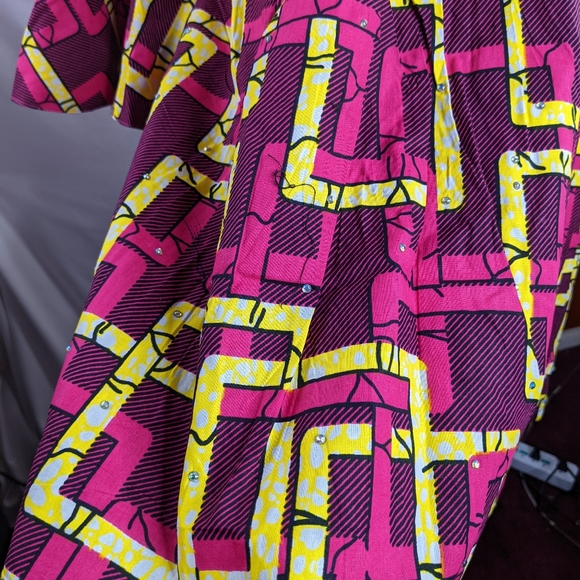 African Print Blouse or Mini Dress - Picture 9 of 10